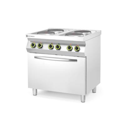 Elektrický vařič Kitchen Line – 4 plotýnky s konvektomatem GN 1/1 , HENDI, Kitchen Line, GN 1/1, 400V/13400W, 800x700x(H)900mm …